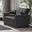 Armada Upholstered Convertible Loveseat with Storage In Dark Gray