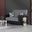 Armada Upholstered Convertible Loveseat with Storage In Gray and Black