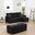 Armada Upholstered Ottoman with Storage In Black