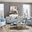 Arvo Leather Living Room Set In Spa Blue