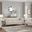 Arvo Leather Living Room Set In Vanilla