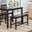 Asbury Park 4 Piece Counter Height Dining Room Set with Bench In Black