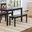 Asbury Park 4 Piece Dining Room Set with Bench In Black
