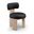 Atelier Vegan Leather Upholstered Dining Chair Set of 2 In Black