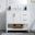 Aubrey 36 Inch Single Bathroom Vanity In White With Backsplash