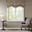 Aubrey Jacquard Window Rod Pocket Valance with Beads In Brown and Blue