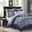 Aubrey Polyester Jacquard 12 Piece California King Comforter Set In Navy