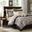 Aubrey Polyester Jacquard 12 Piece King Comforter Set with Piping In Black