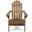 Aurascape Outdoor Acacia Wood Foldable Adirondack Chair In Dark Brown