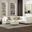 Ava Woven Performance Fabric Corner Sectional In Cream