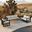 Avion 3 Piece Sofa Loveseat Set In Cast Silver and Black