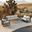 Avion 3 Piece Sofa Loveseat Set In Cast Silver and Slate