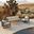 Avion 3 Piece Sofa Set In Canvas Flax and Slate