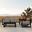 Avion 3 Piece Sofa Set with Coffee Table In Canvas Charcoal and Black