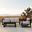 Avion 3 Piece Sofa Set with Coffee Table In Cast Silver and Black