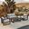Avion 4 Piece Loveseat Set In Canvas Natural and Slate