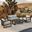 Avion 4 Piece Loveseat Set In Cast Silver and Slate