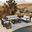 Avion 5 Piece Sofa Set In Canvas Natural and Black