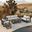 Avion 5 Piece Sofa Set In Canvas Natural and Slate