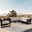 Avion 6 Piece Sectional Set In Cast Silver and Black