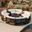 Avion 7 Piece Curve Sectional Set In Canvas Natural and Black
