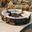 Avion 7 Piece Curve Sectional Set In Cast Silver and Black