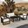 Avion Classic 4 Piece Loveseat Set In Canvas Natural and Black