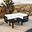 Avion Classic 5 Piece Sectional Set In Canvas Natural and Black