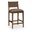 Avon Vegan Leather Counter Stool In Brown and Stained Walnut