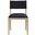Avon Vegan Leather Dining Side Chair Set of 2 In Black and Stained Natural