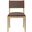 Avon Vegan Leather Dining Side Chair Set of 2 In Brown and Stained Natural
