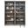 Avondale 8' Tall Two Piece Bookcase Wall With Ladder In Gray