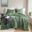 Avril Fluffy Ribbed Plush Comforter Set In Green
