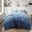 Avril Fluffy Ribbed Plush Comforter Set In Ombre Blue