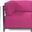 Axis Regency Titanium Frame Living Room Set In Fuchsia