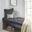 Azza Polyester Chenille Square Floor Pillow Cushion In Charcoal