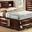 Crown Mark Furniture Emily Captain's Queen Bed in Rich Cherry