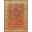 Baku Collection Hand-Knotted Lamb's Wool Area Rug- 9' 2" x 12' In Ivory and Rust