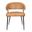 Barbara Genuine Leather Side Chair In Caramel
