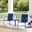 Bates 3 Piece Retro Outdoor Chair Set In Navy Gloss
