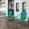 Bates 3 Piece Retro Outdoor Chair Set In Turquoise Gloss