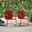 Bates Retro Outdoor Chair In Bright Red Gloss - Set of 2
