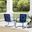 Bates Retro Outdoor Chair In Navy Gloss - Set of 2