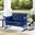 Bates Retro Outdoor Loveseat Glider In Navy Gloss
