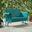 Bates Retro Outdoor Loveseat Glider In Turquoise Gloss