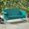 Bates Retro Outdoor Sofa Glider In Turquoise Gloss