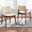 Baxton Studio Afton Mid-Century Modern Beige Faux Leather Upholstered and Walnut Brown Finished Wood 2-Piece Dining Chair Set