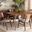 Baxton Studio Alston Mid-Century Modern Grey Fabric Upholstered and Walnut Brown Finished Wood 5-Piece Dining Set