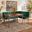 Baxton Studio Alvis Mid-Century Modern Emerald Green Velvet Upholstered And Walnut Brown Finished Wood 3-Piece Dining Nook Set