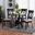 Baxton Studio Angie Modern Grey Fabric And Dark Brown Finished Wood 5-Piece Dining Set